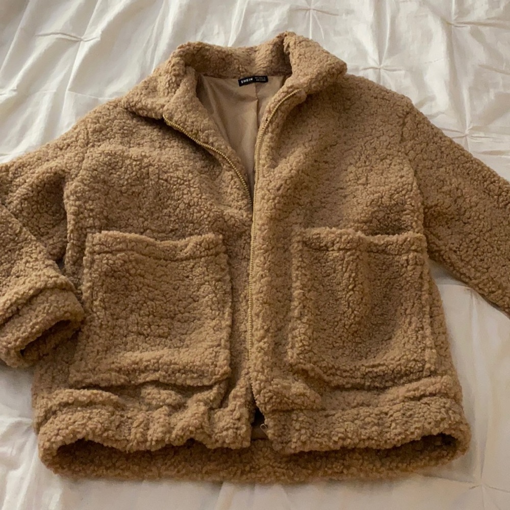SHEIN fuzzy coat
